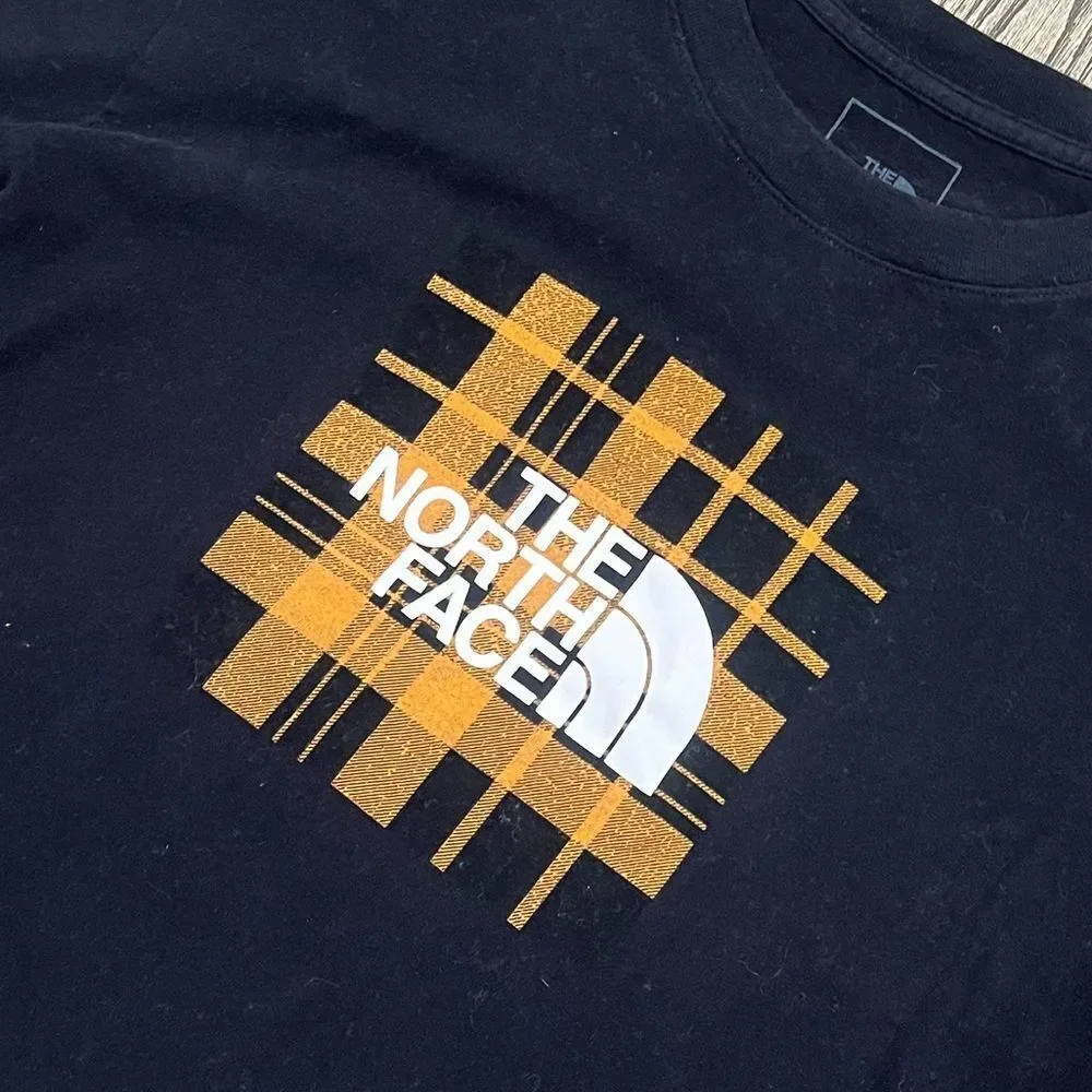 The North Face Mens T-Shirt Short Sleeve Crewneck Cotton Logo Print Black Size M